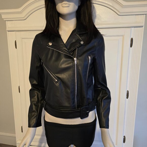 NWOT Princess Polly Moto Faux Leather Jacket - Picture 2 of 10